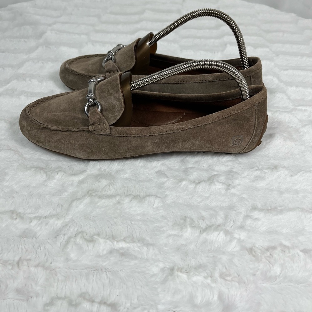 Born Suede Horsebit Driving Loafers
